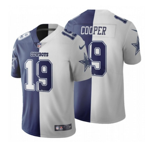 Dallas Cowboys #19 Amari Cooper Navy White Split Vapor Untouchable Limited Stitched Jersey