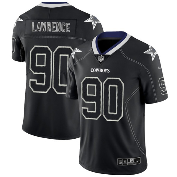 Dallas Cowboys #90 Demarcus Lawrence Black 2018 Lights Out Color Rush Stitched Jersey