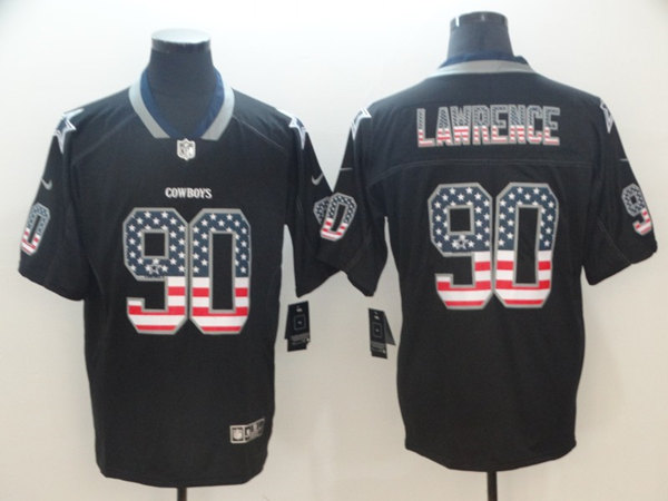 Dallas Cowboys #90 Demarcus Lawrence 2018 Black USA Flag Color Rush Limited Stitched Jersey