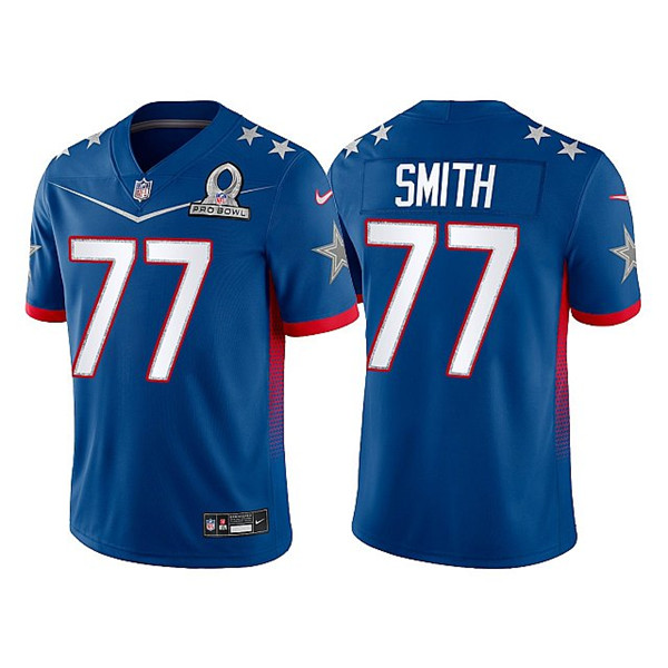 Dallas Cowboys #77 Tyron Smith 2022 Royal Pro Bowl Stitched Jersey
