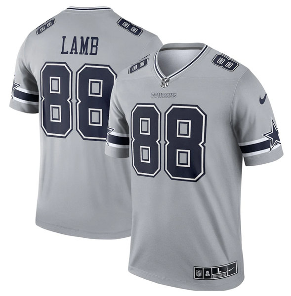 Dallas Cowboys #88 CeeDee Lamb Gray Stitched Game Jersey