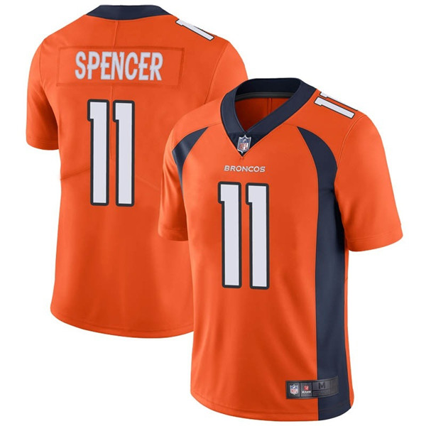 Denver Broncos #11 Diontae Spencer Orange Vapor Untouchable Limited Stitched Jersey
