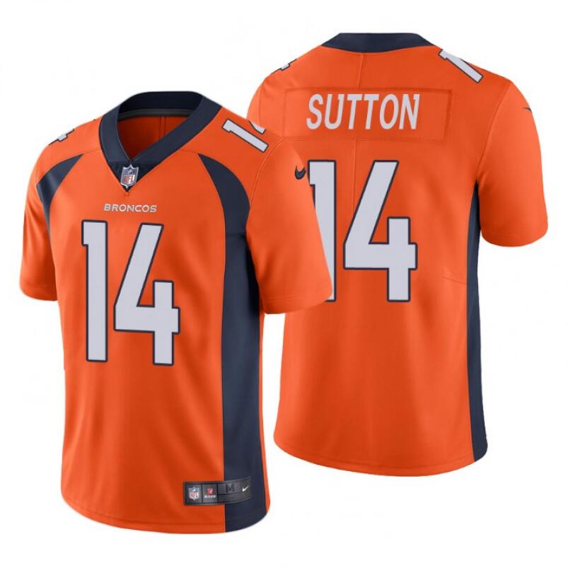 Denver Broncos #14 Courtland Sutton Orange Vapor Limited Stitched Football Jersey