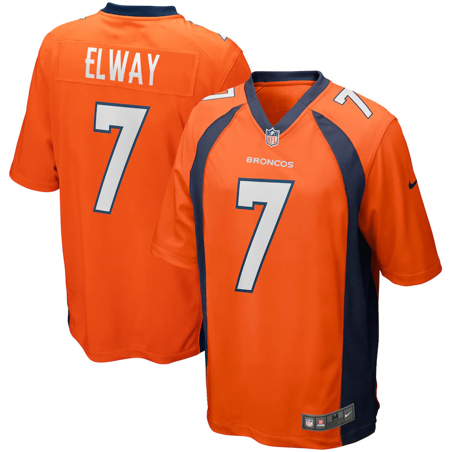 Denver Broncos #7 John Elway Game Retired Player Jersey