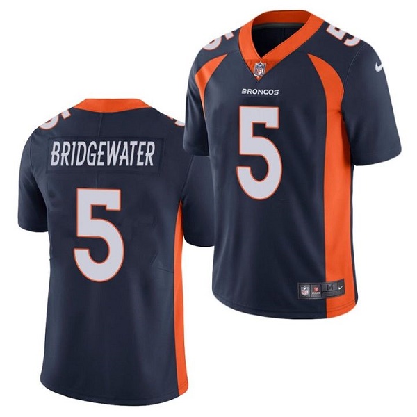 Denver Broncos #5 Teddy Bridgewater Navy Vapor Untouchable Limited Stitched Jersey