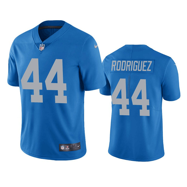 Detroit Lions #44 Malcolm Rodriguez Blue Vapor Untouchable Limited Stitched Jersey