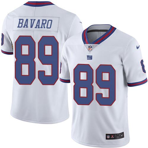 Giants #89 Mark Bavaro White Stitched Limited Rush Nike Jersey