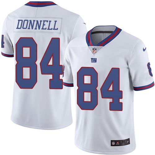 Giants #84 Larry Donnell White Stitched Limited Rush Nike Jersey