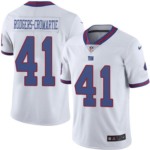 Giants #41 Dominique Rodgers-Cromartie White Stitched Limited Rush Nike Jersey