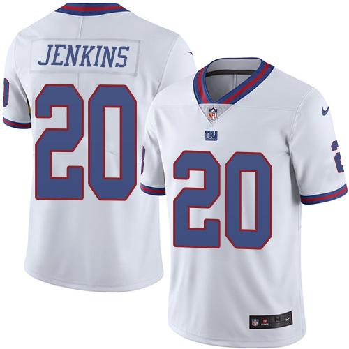 Giants #20 Janoris Jenkins White Stitched Limited Rush Nike Jersey