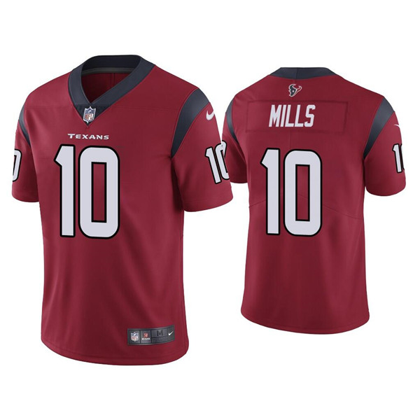 Houston Texans #10 Davis Mills Red Vapor Untouchable Limited Stitched Jersey