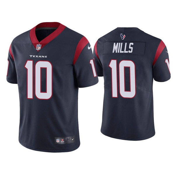 Houston Texans #10 Davis Mills Navy Vapor Untouchable Limited Stitched Jersey