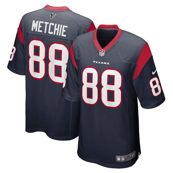 Houston Texans #88 John Metchie Navy Stitched Game Jersey