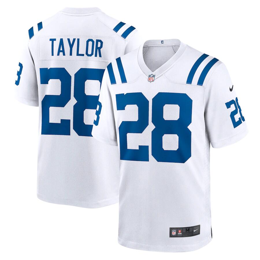 Indianapolis Colts #28 Jonathan Taylor White Stitched Football Jersey