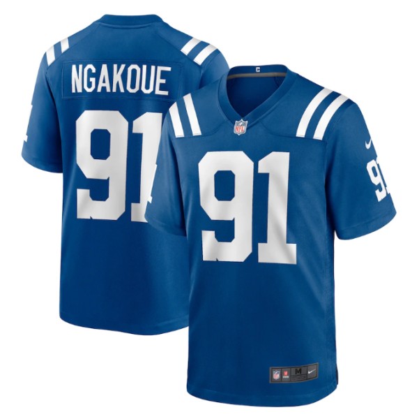 Indianapolis Colts #91 Yannick Ngakoue Royal Stitched Game Jersey