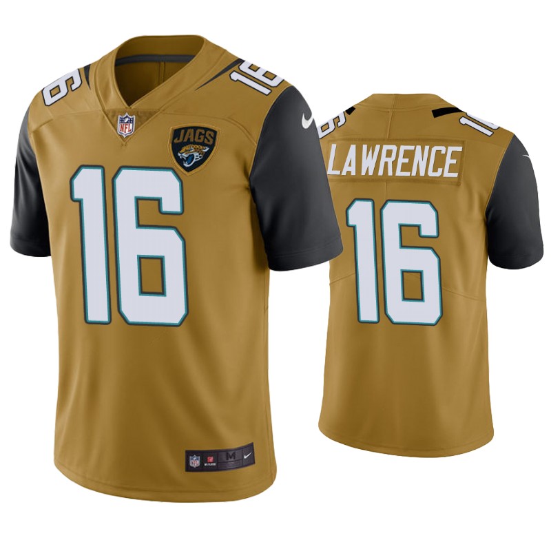 Jacksonville Jaguars #16 Trevor Lawrence Yellow Color Rush Stitched Jersey