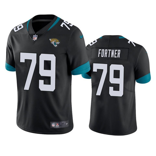 Jacksonville Jaguars #79 Luke Fortner Black Vapor Untouchable Limited Stitched Jersey