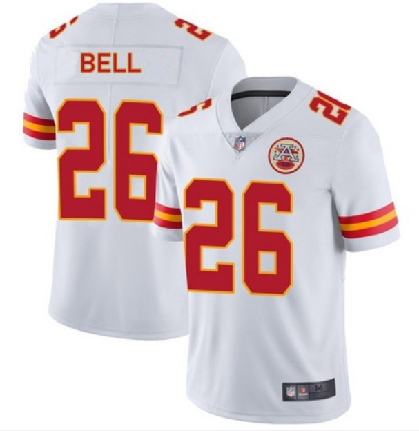 Kansas City Chiefs #26 Le'Veon Bell White Stitched Jersey