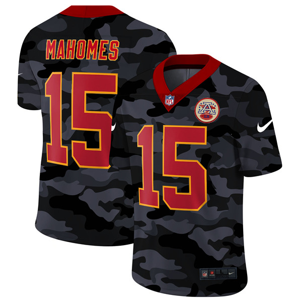 Kansas City Chiefs #15 Patrick Mahomes Camo Limited Stitched Jersey