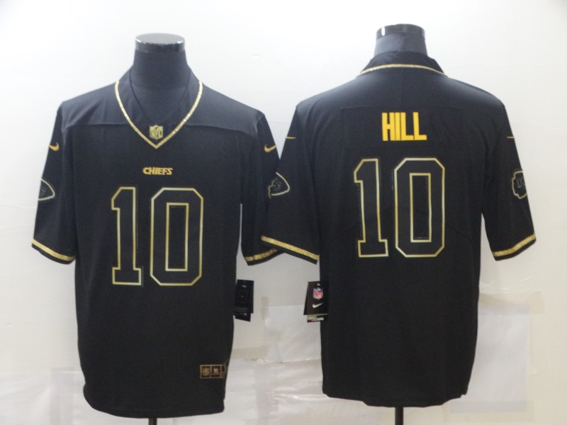 Kansas City Chiefs #10 Tyreek Hill Black Gold Salute To Service Limited Stitched Jersey