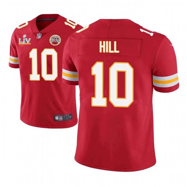 Kansas City Chiefs #10 Tyreek Hill Red 2021 Super Bowl LV Stitched Jersey