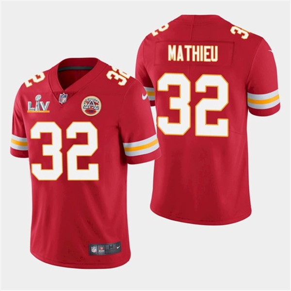 Kansas City Chiefs #32 Tyrann Mathieu Red 2021 Super Bowl LV Stitched Jersey