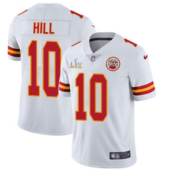 Kansas City Chiefs #10 Tyreek Hill White 2021 Super Bowl LV Stitched Jersey