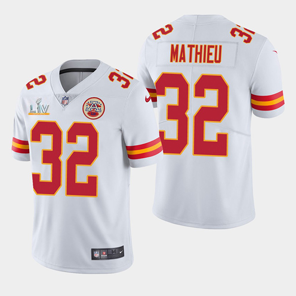 Kansas City Chiefs #32 Tyrann Mathieu White 2021 Super Bowl LV Stitched Jersey