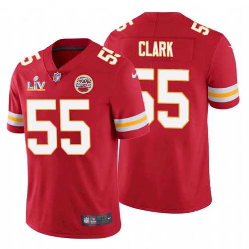 Kansas City Chiefs #55 Frank Clark Red 2021 Super Bowl LV Limited Stitched Jersey