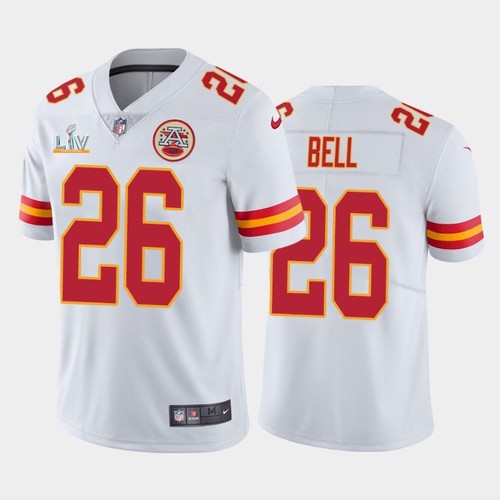 Kansas City Chiefs #26 Le'Veon Bell White 2021 Super Bowl LV Limited Stitched Jersey