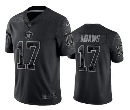 Las Vegas Raiders #17 Davante Adams Black Reflective Limited Stitched Football Jersey
