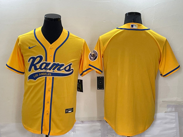 Los Angeles Rams Blank Yellow Stitched Jersey