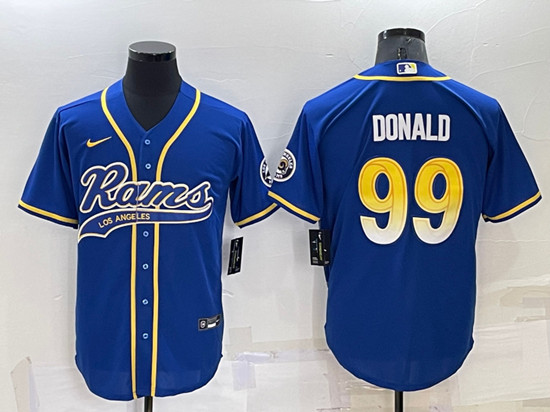 Los Angeles Rams #99 Aaron Donald Royal Cool Base Stitched Baseball Jersey