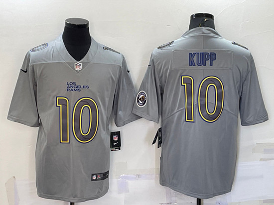 Los Angeles Rams #10 Cooper Kupp Gray With Patch Atmosphere Fashion Stitched Jersey