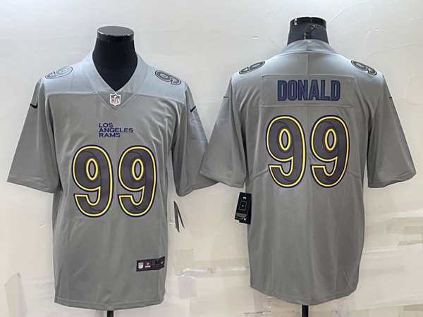 Los Angeles Rams #99 Aaron Donald Gray Atmosphere Fashion Stitched Jersey