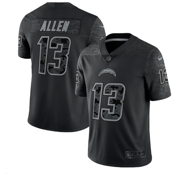 Los Angeles Chargers #13 Keenan Allen Black Reflective Limited Stitched Football Jersey