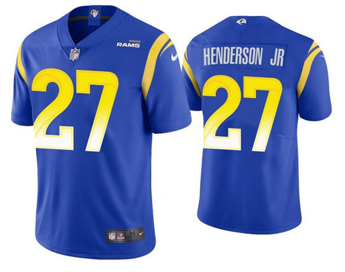 Los Angeles Rams #27 Darrell Henderson Jr. Royal Vapor Untouchable Stitched Football Jersey