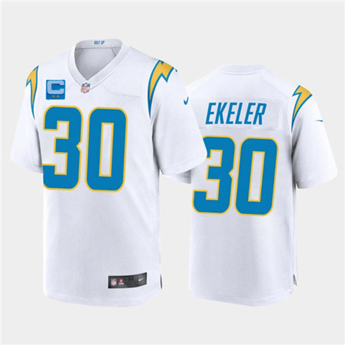 Los Angeles Chargers 2022 #30 Austin Ekeler White With 2-Star C Patch Vapor Untouchable Limited Stitched Jersey