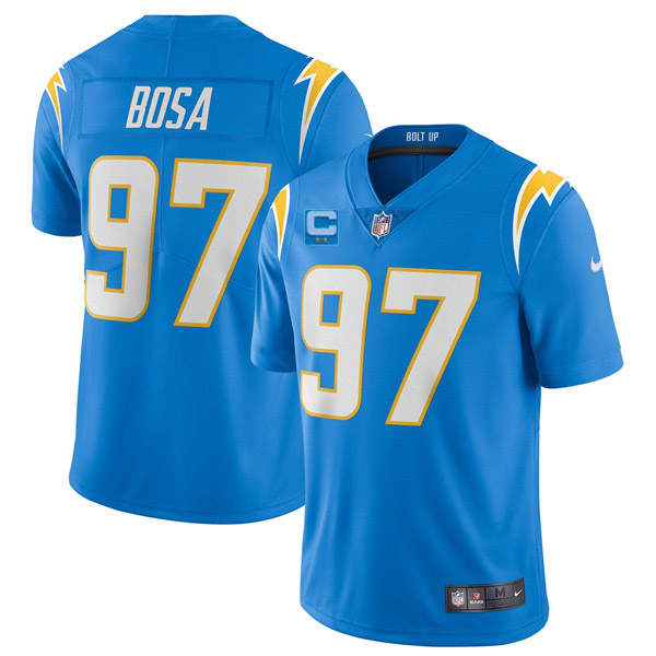 Los Angeles Chargers 2022 #97 Joey Bosa Blue With 2-Star C Patch Vapor Untouchable Limited Stitched Jersey