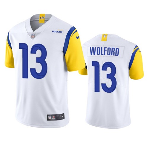 Los Angeles Rams #13 John Wolford White Vapor Untouchable Limited Stitched Football Jersey
