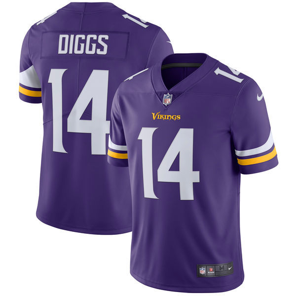 Minnesota Vikings #14 Stefon Diggs Nike Purple Vapor Untouchable Limited Stitched Jersey
