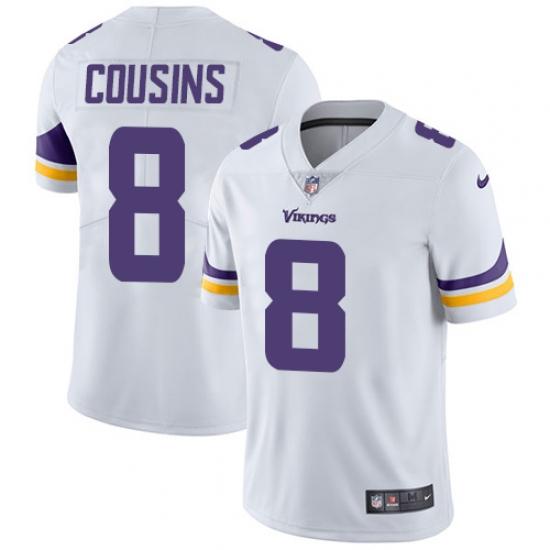Minnesota Vikings #8 Kirk Cousins White Vapor Untouchable Limited Stitched Jersey 