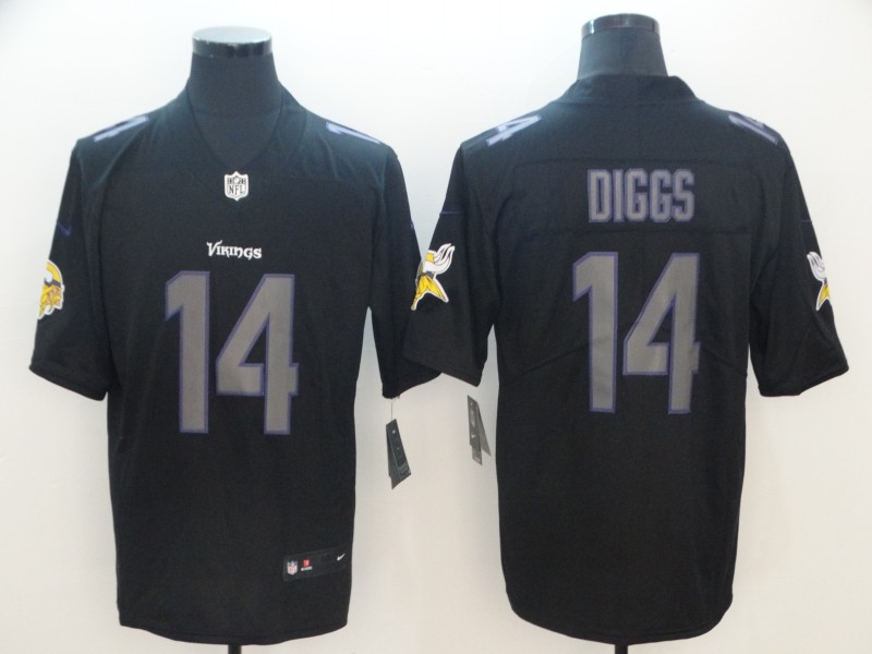 Minnesota Vikings #14 Stefon Diggs Black 2018 Impact Limited Stitched Jersey