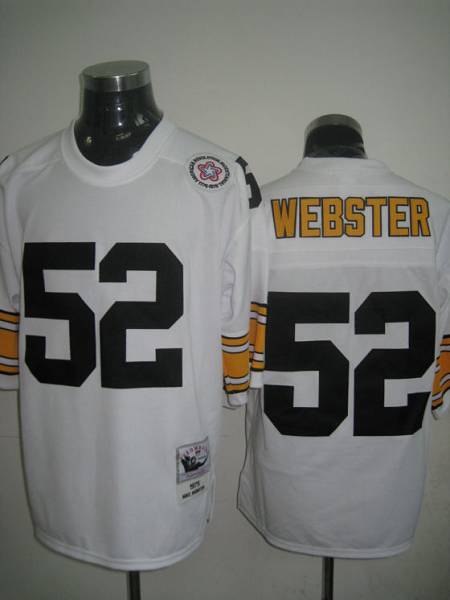 Mitchell And Ness Steelers #52 Mike Webster White Stitched Throwback Jersey