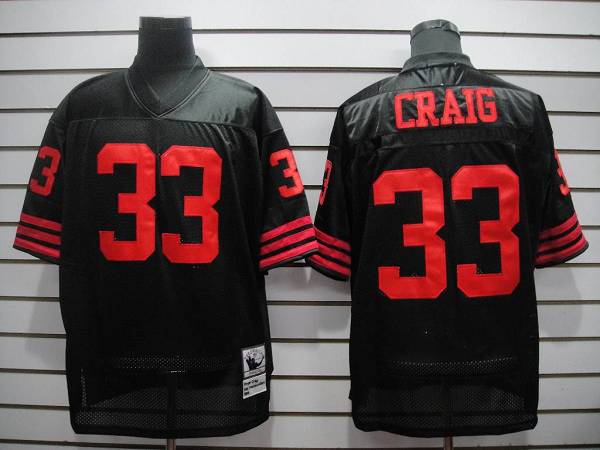 Mitchell And Ness 49ers #33 Roger Craig Black Stitched Throwback Jersey