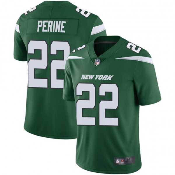New York Jets #22 La'Mical Perine Green Vapor Untouchable Limited Stitched Jersey