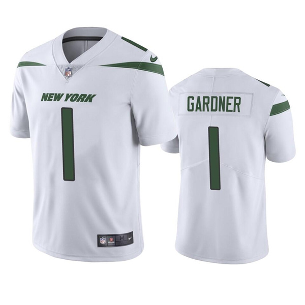 New York Jets #1 Ahmad Gardner 2022 White Vapor Untouchable Limited Stitched Jersey