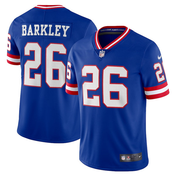 New York Giants #26 Saquon Barkley Royal Vapor Untouchable Limited Stitched Jersey