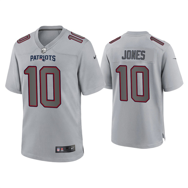 New England Patriots #10 Mac Jones Gray Atmosphere Fashion Stitched Game Jersey