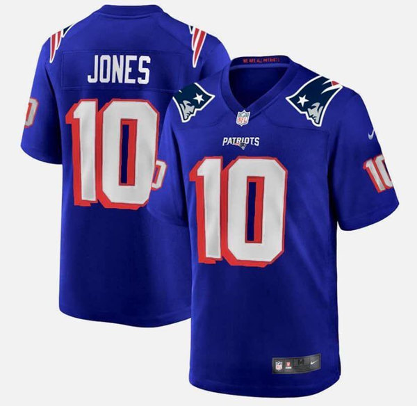 New England Patriots #10 Mac Jones Royal Stitched Jersey